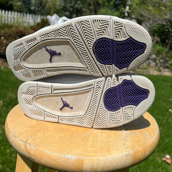 Nike Air Jordan 4 Retro GS Purple Metallic Men\'s Shoes - Size 6 - Ships Now
